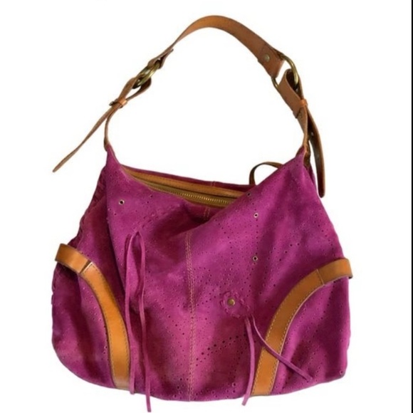 ISO Lucky Pink Suede Hobo - Picture 2 of 2